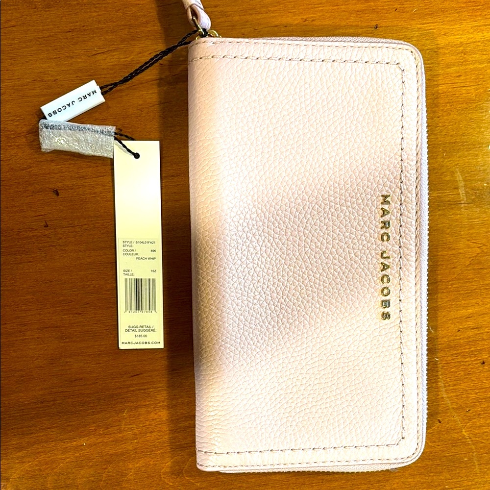 Marc Jacobs Pink Pebbled Leather Wallet